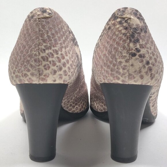 Rockport Women's Total Motion Pump Block Heel in Python Snakeskin Leather - Picture 11 of 15